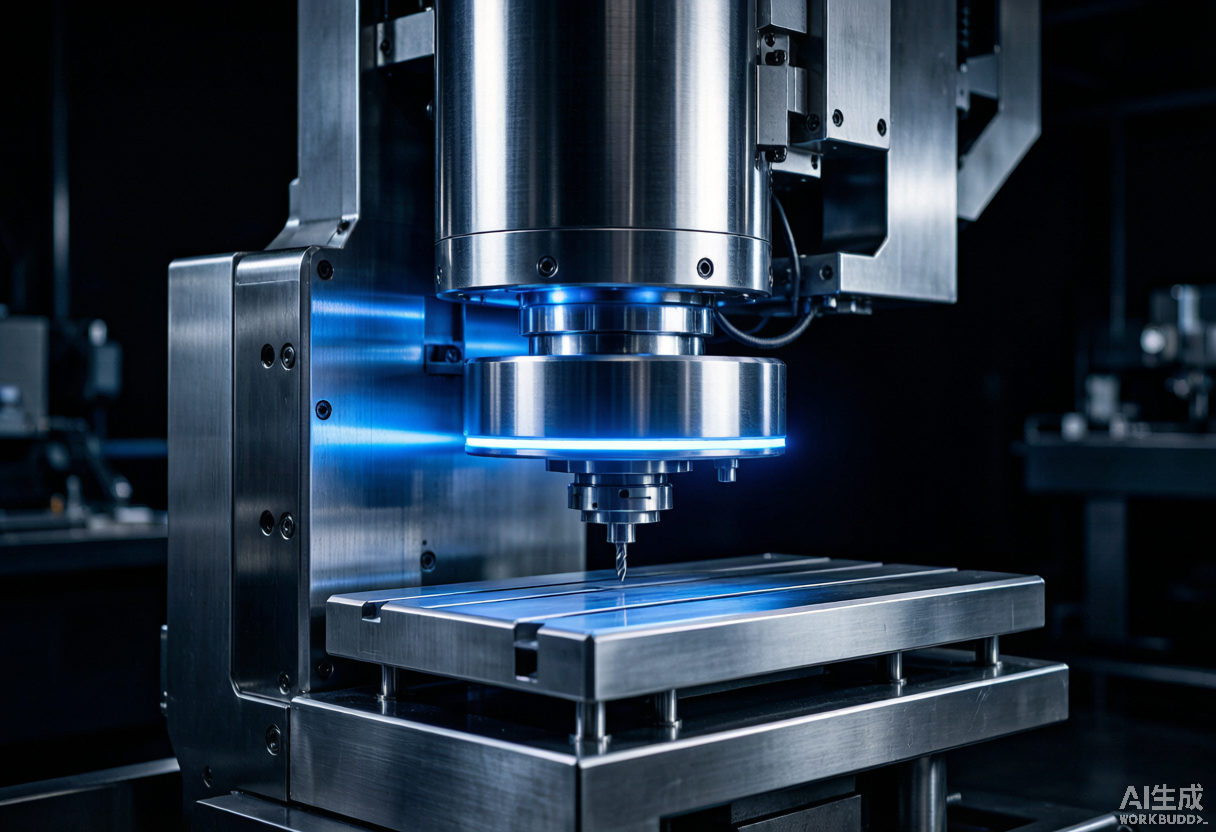 Full electromagnetic direct-drive five-axis CNC machining center with linear-motor permanent-magnet array
