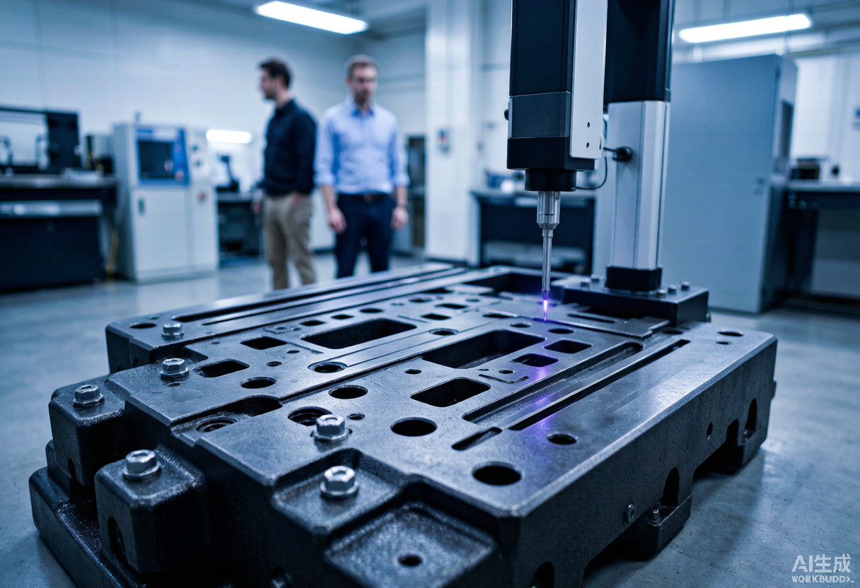 Precision casting measured in a metrology room
