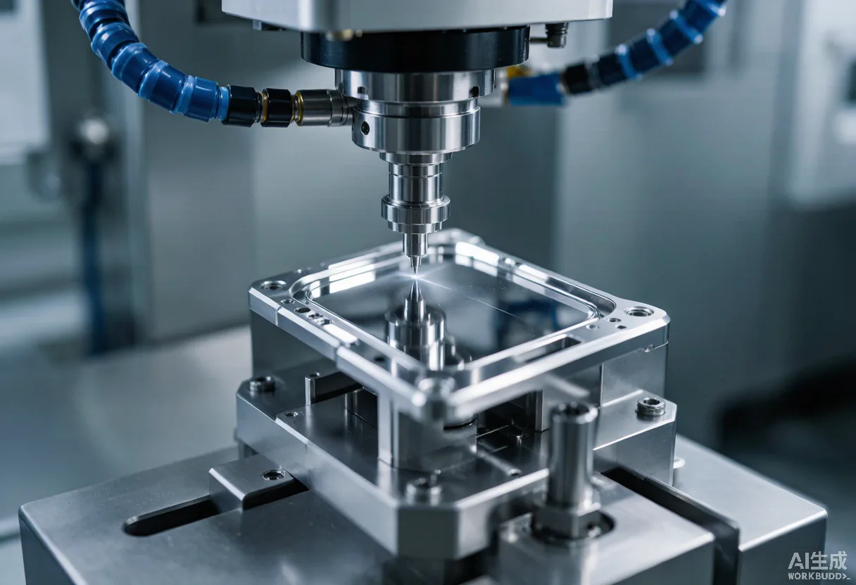 Mirror-finish CNC milling of a smartphone middle frame