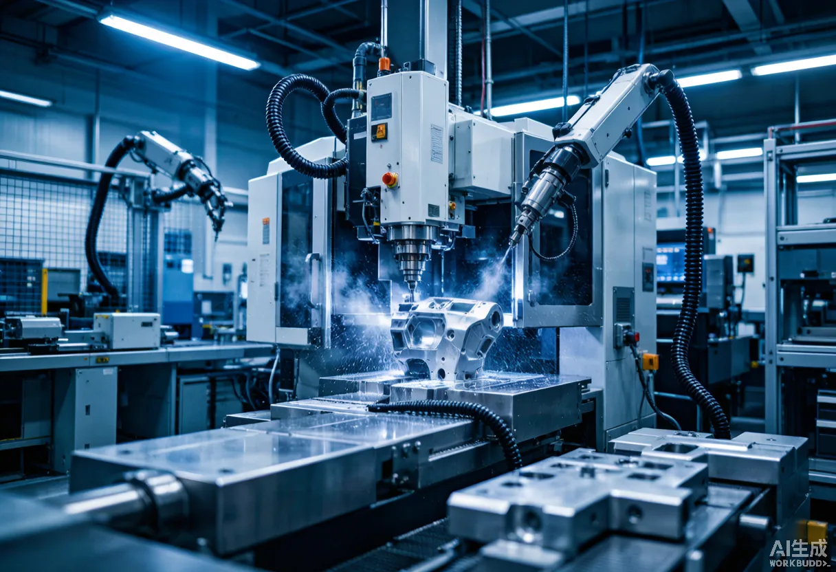 Five-axis CNC machining a new-energy-vehicle component