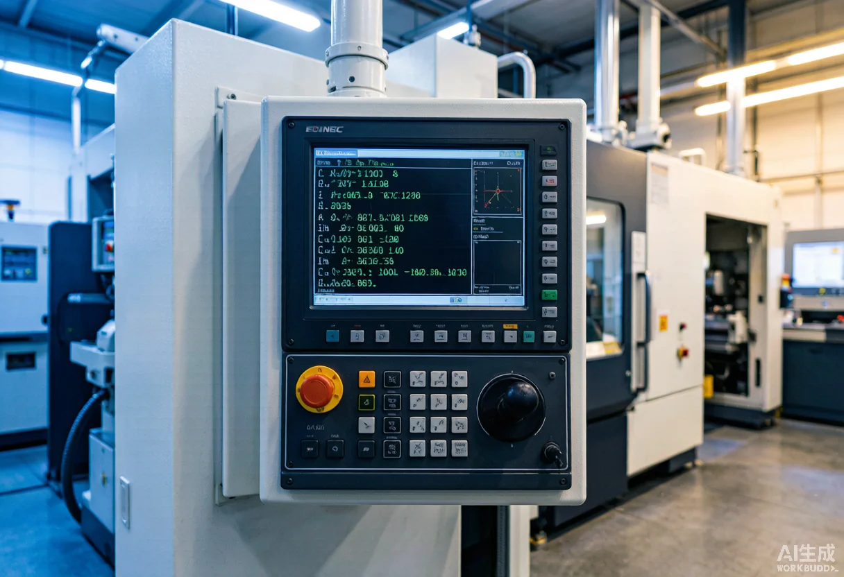 HNC CNC control panel on a five-axis machining center