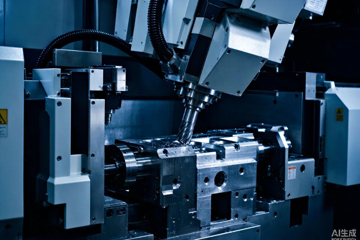 Three Chinese CNC machining centers lined up in a factory hall