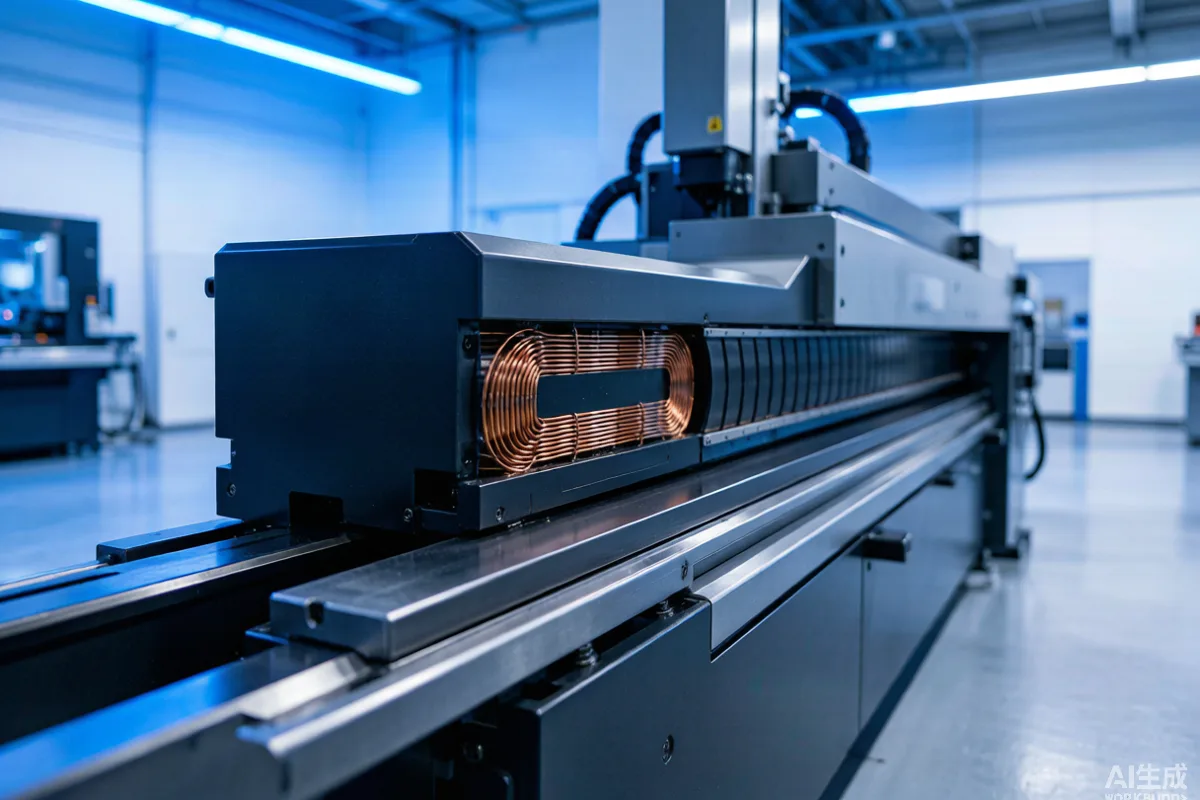 Five-axis machining center spindle cutting an aerospace component